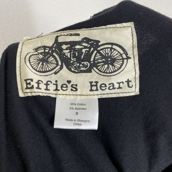 Effie's Heart Mini Dress Womens Small Black Floral Long Sleeve Pockets Fit Flare - Picture 9 of 10